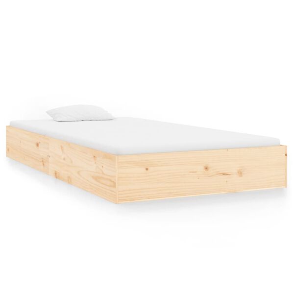 vidaXL Bed Frame without Mattress Solid Wood 90x200 cm