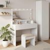 vidaXL Dressing Table White 100 x 41 x 135 cm Engineered Wood