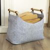 HI Felt Basket with 2 Handles 54x30x40 cm Grey