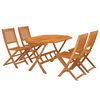 vidaXL 5 Piece Garden Dining Set Solid Acacia Wood
