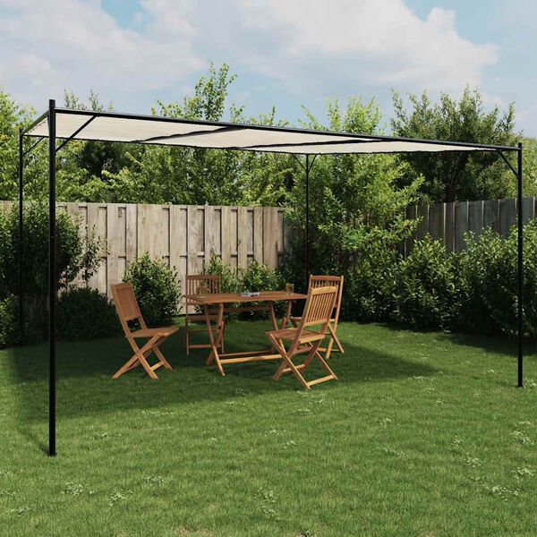 vidaXL Gazebo White 4x4 m 180 g/m² Fabric and Steel