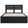 vidaXL Bed Frame with Headboard Black 140 x 190 cm Solid Pine Wood