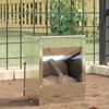 vidaXL Rabbit Feeder Silver 20 x 12.5 x 25 cm Galvanised Steel