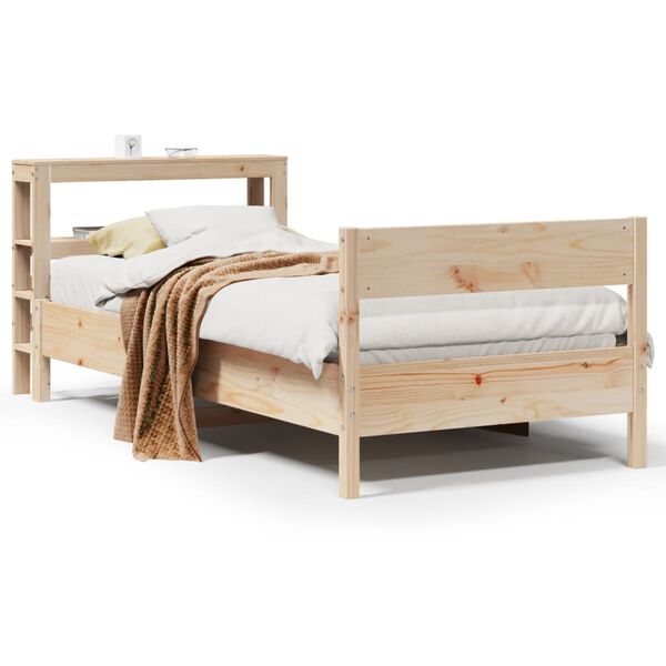 vidaXL Bed Frame without Mattress 90x190 cm Single Solid Wood Pine