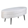 Venture Home Ottoman Otto 100x40x41 cm Velvet Off-white