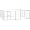 vidaXL Outdoor Dog Kennel Galvanised Steel 24.2 m²