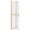 vidaXL Walk-In Shower Wall Folding Gold 70 x 6.5 x 190 cm