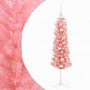 vidaXL Artificial Slim Christmas Tree with Bauble 120 cm 150 LEDs