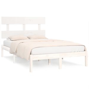 vidaXL Bed Frame without Mattress White 160x200 cm Solid Wood