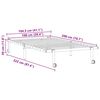 vidaXL Bed Frame without Mattress Foldable White 100x200 cm Steel