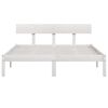 vidaXL Bed Frame without Mattress White Solid Wood Small Double