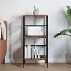 vidaXL Bookshelf Smoked Oak 40 x 29.5 x 81 cm Engineered Wood