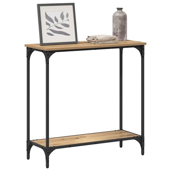 vidaXL Console Table Artisan oak 75 x 30.5 x 75 cm Engineered wood