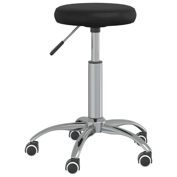 vidaXL Office Swivel Chair Black Faux Leather