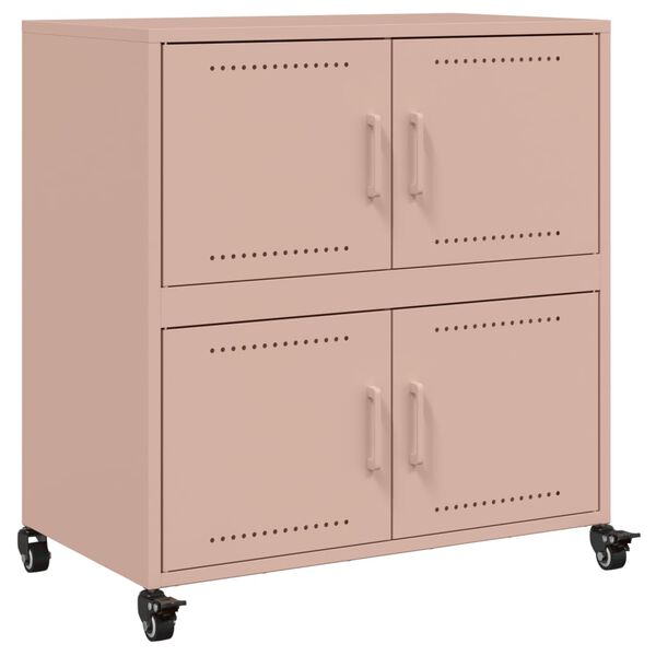vidaXL Sideboard Pink 68x39x72 cm Steel
