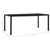 vidaXL 9 Piece Outdoor Dining Set Steel Black