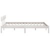 vidaXL Bed Frame without Mattress White Solid Wood Super King