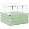 vidaXL Planter Pastel Green 100 x 100 x 77 cm Galvanised Steel