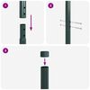 vidaXL Fence Posts 12 pcs Green Powder-coated steel