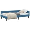 vidaXL Corner Bed Frame with Headboard Blue 90 cm x 190 cm Velvet