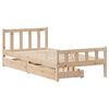 vidaXL Bed Frame without Mattress 75x190 cm Small Single Solid Wood Pine