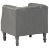 vidaXL Tub Chair Grey Real Goat Leather