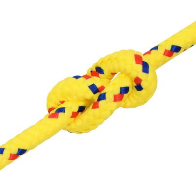 vidaXL Boat Rope Yellow 10 mm 50 m Polypropylene