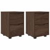 vidaXL Bedside Tables with Drawer 2 pcs Brown Oak 30.5 x 30 x 43 cm
