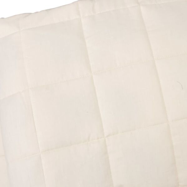 vidaXL Weighted Blanket Light Cream 152x203 cm 7 kg Fabric