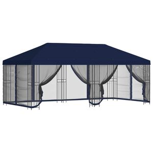 vidaXL 6 x 3 m Blue Polyester and Steel 190 gsm