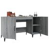 vidaXL Desk Grey Sonoma 140x50x75 cm Engineered Wood