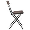 vidaXL Folding Bistro Chairs 8 pcs Brown Poly Rattan and Steel