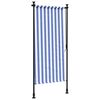 vidaXL Outdoor Roller Blind Blue and White 100x270 cm Fabric&Steel