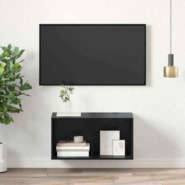 vidaXL TV Cabinet Set Black Oak 37 x 37 x 72 cm Engineered Wood