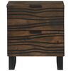 vidaXL Bedside Cabinet 2 pcs Walnut 40 x 33 x 46 cm Solid Acacia wood