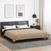 vidaXL Full Year Duvet Black and Taupe 240 x 260 cm Microfiber