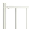 vidaXL Fence Panel with Posts Powder-coated Steel 1.81x1 m White