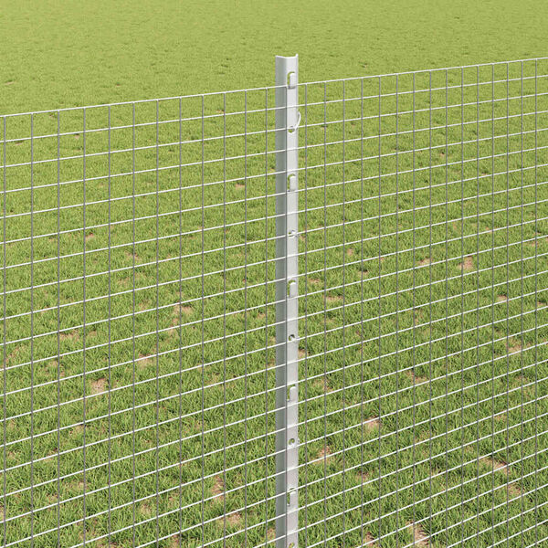 vidaXL Fence and Post Grey 1.4 x 25 m Steel