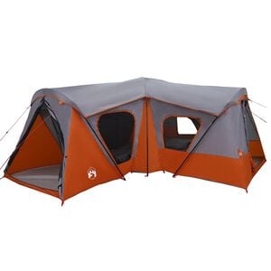 vidaXL Family Tent 14-Person Grey and Orange