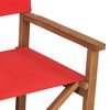 vidaXL Director's Chairs 2 pcs Solid Teak Wood Red