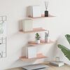 vidaXL Floating Shelf Wall-mounted 4 pcs Pink 40 x 18 x 2.5 cm Steel