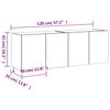 vidaXL TV Wall Cabinets with LED Lights 2 pcs Concrete Grey 60x35x41 cm