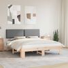 vidaXL Bed Frame with Upholstered Headboard Light Grey 180 x 200 cm