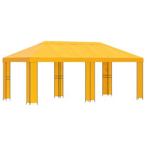 vidaXL Garden Gazebo 6 x 3 m Yellow Polyester and Steel 190 gsm