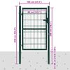 vidaXL Fence Gate Steel 100x200 cm Green