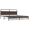 vidaXL Metal Bed Frame without Mattress Brown Oak 200x200 cm