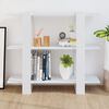 vidaXL Book Cabinet/Room Divider White 100x30x87 cm