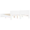 vidaXL Bed Frame without Mattress White 200x200 cm