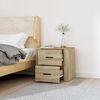 vidaXL Wall-mounted Bedside Cabinet Sonoma Oak 50x36x47 cm