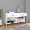 vidaXL Shoe Cabinet White 102x35x55 cm Engineered Wood